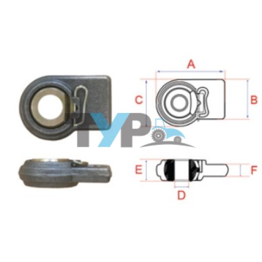 MF 165 LOWER LINK END PIN TYPE