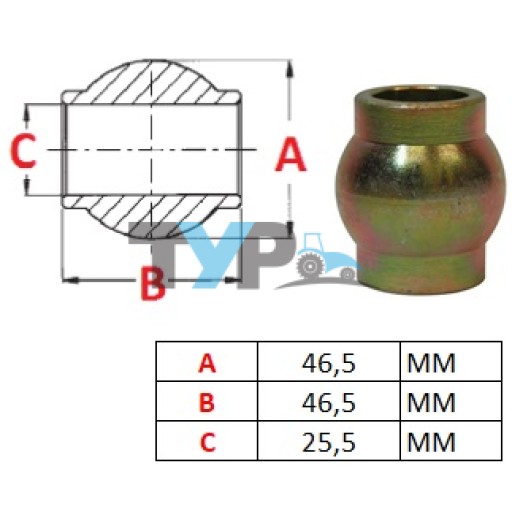 ORTAKOL AŞIĞI CAT 2  Ç46,50*D25,5*U46,5